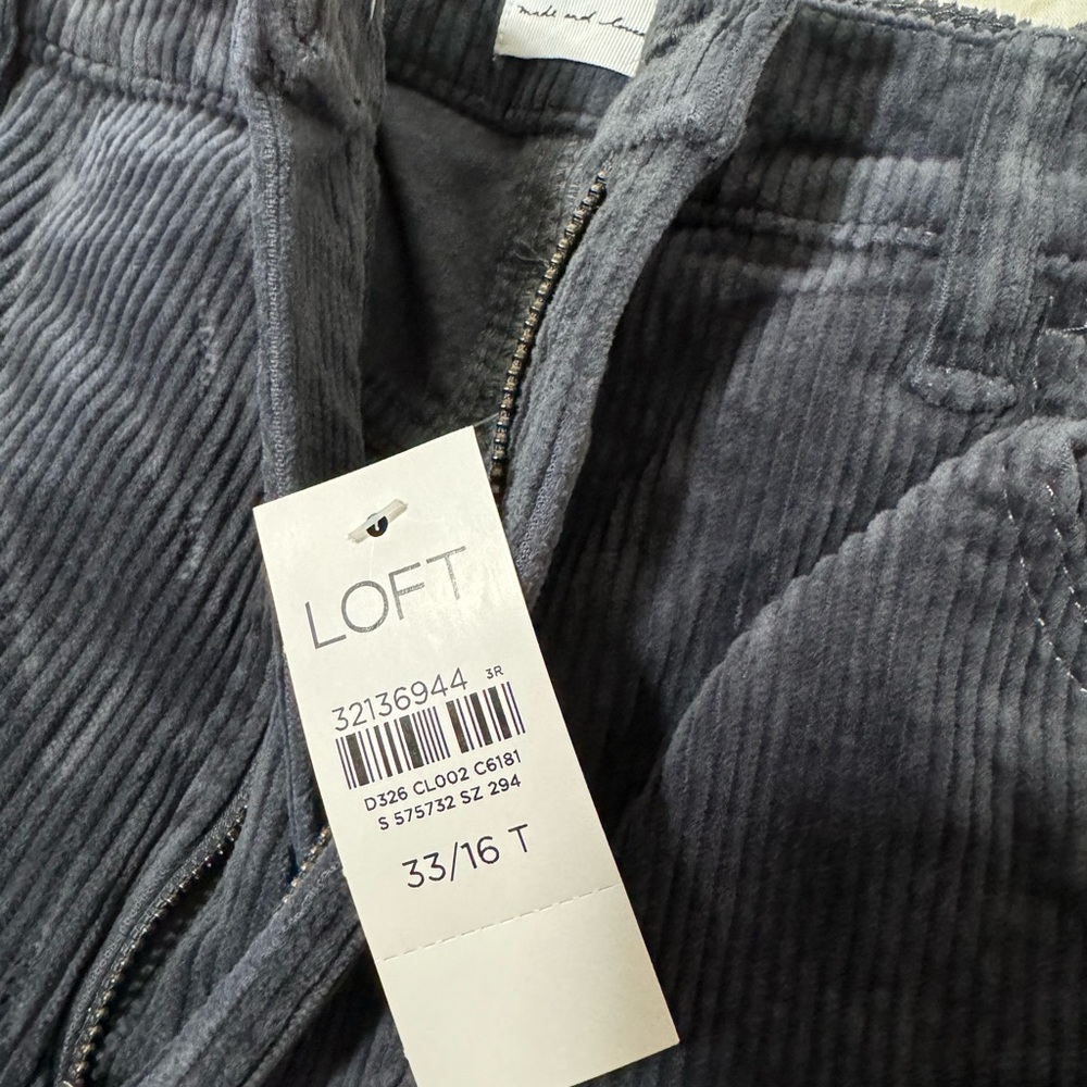 NWT Loft corduroy crop pants